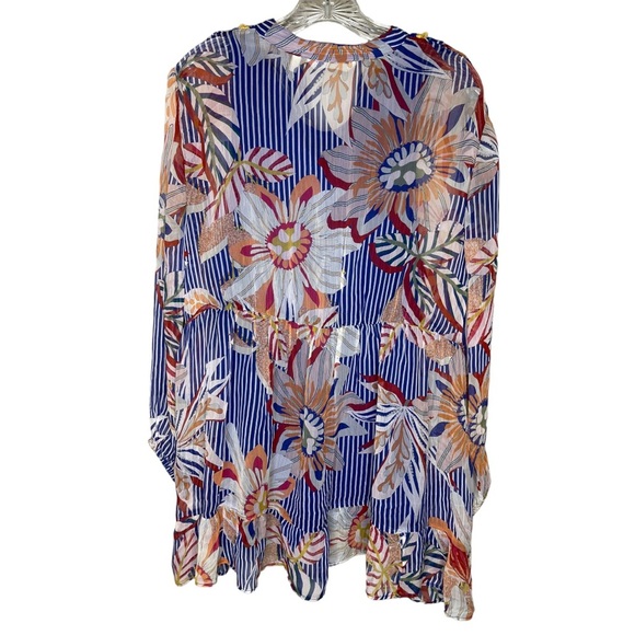 Soft Surroundings Embroidered Sheer Bohemian Top Sz XL - Picture 4 of 8